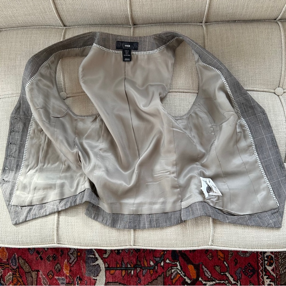 Tweed Vest🤎Cotton/Linen🤎Vintage 90’s - Picture 3 of 7